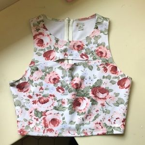 Guess floral crop top